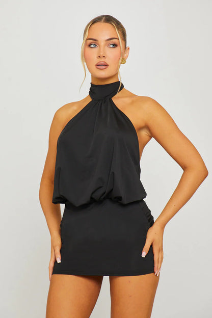 Nova - Vestido corto escotado por la espalda