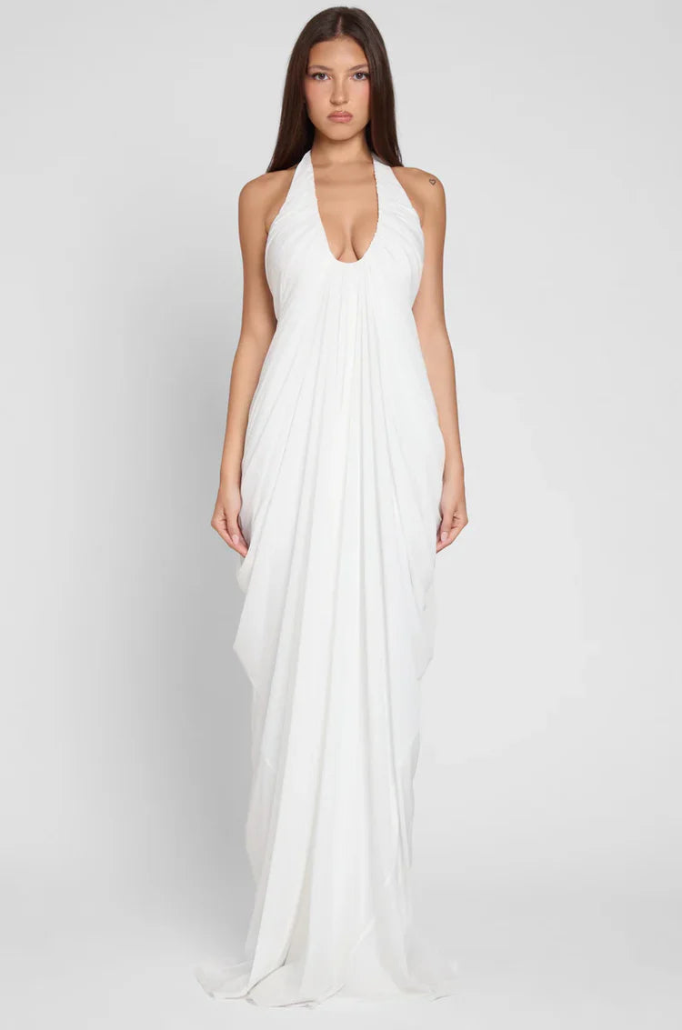 Giulia - Vestido drapeado sin espalda