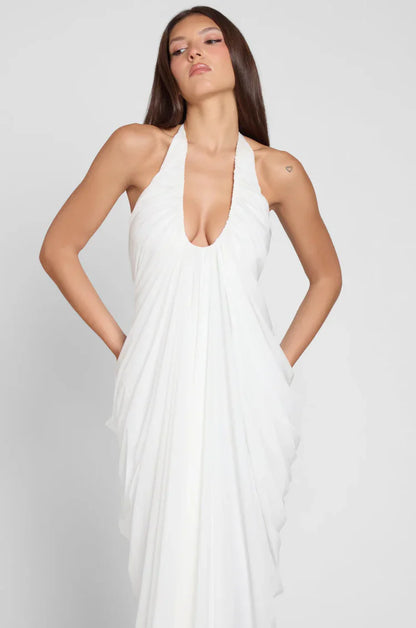 Giulia - Vestido drapeado sin espalda