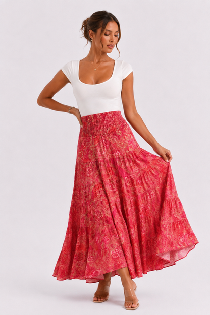 Falda larga bohemia Perla
