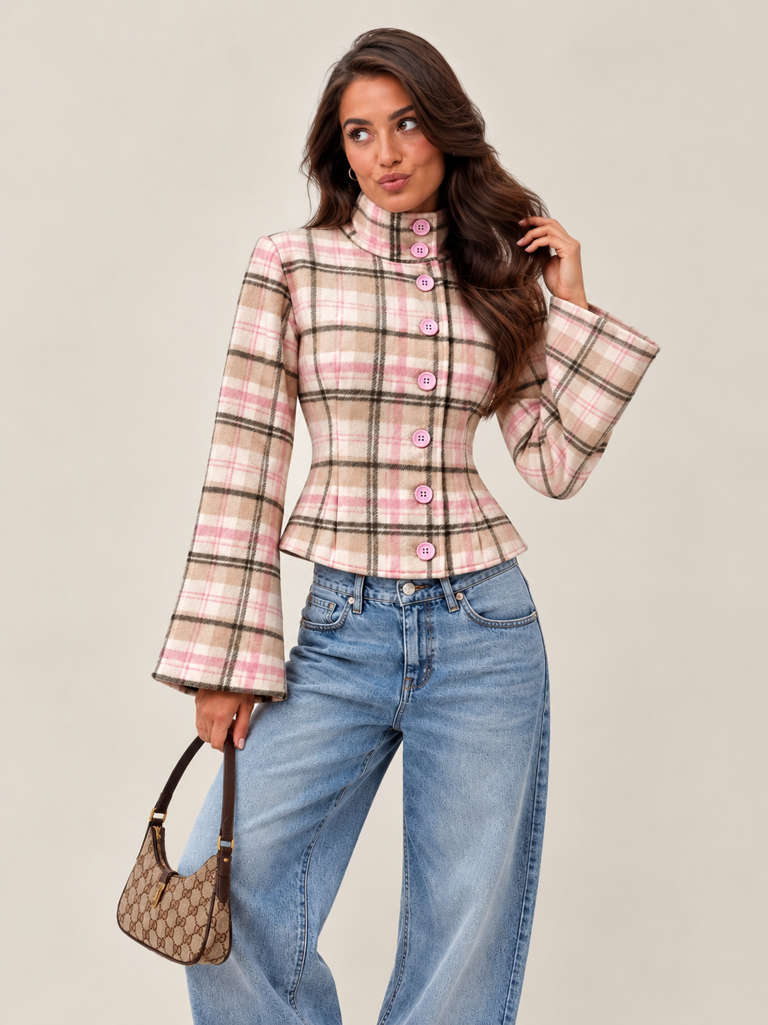 Rosa - Veste Tartan